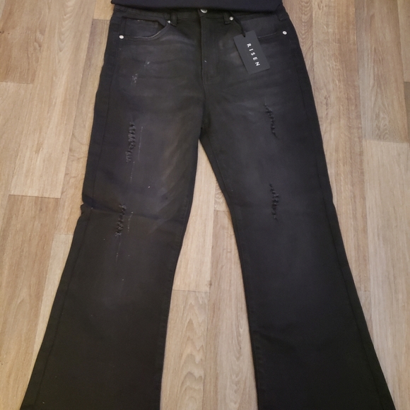 Risen flare black jeans size 13/31 - Picture 5 of 6